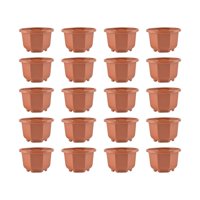 Ioensy - 20 Macetas Modernas Con Orificios De Drenaje Para Estantería, Balcón O Escritorio, 13 X 7,5 Cm