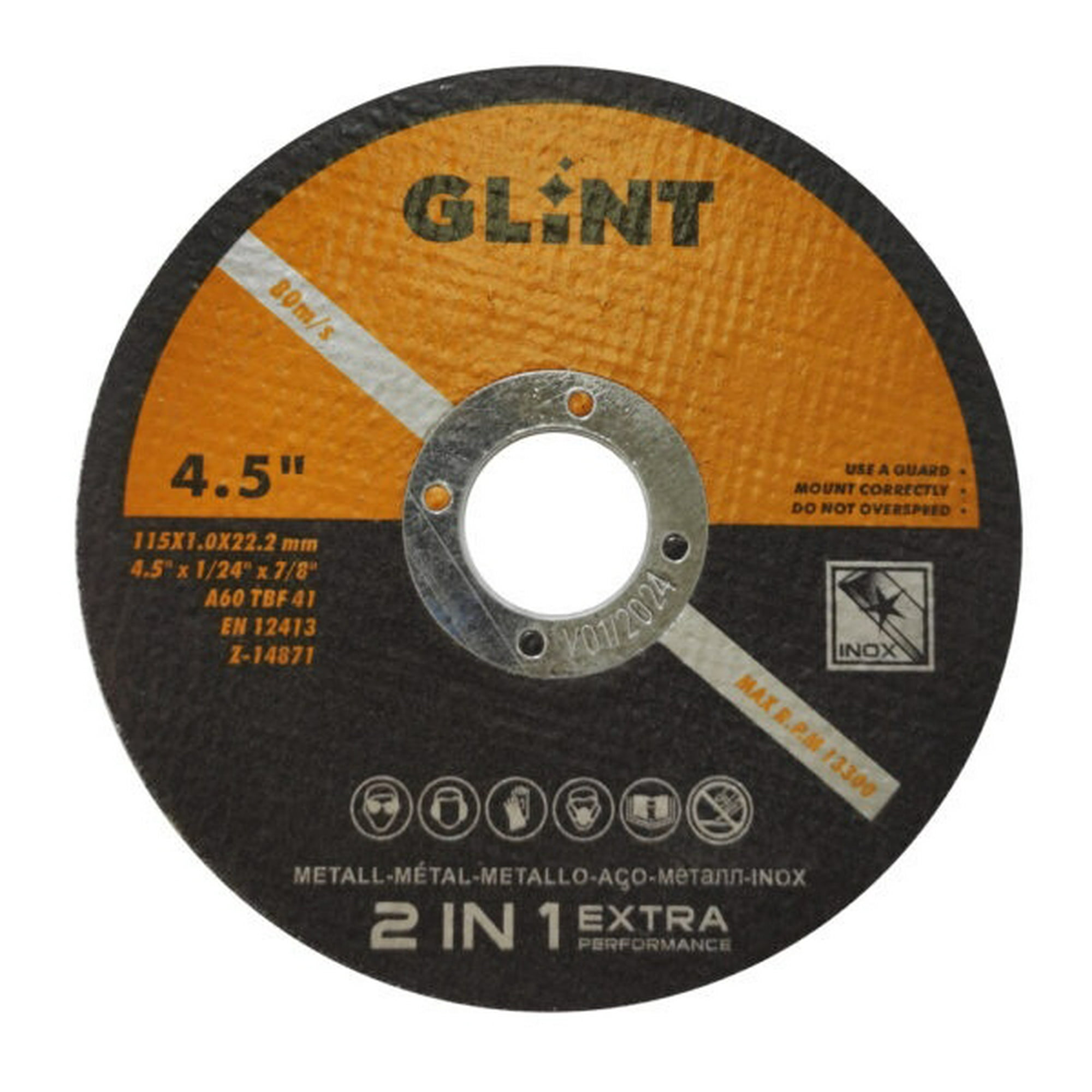 Genérico - Disco De Corte Metal-inox Pack 25und Milimétrico (41/2x1,0mm)