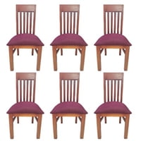 Koliat - Pack 6 Sillas Italia Caramelo Tapiz Burdeo