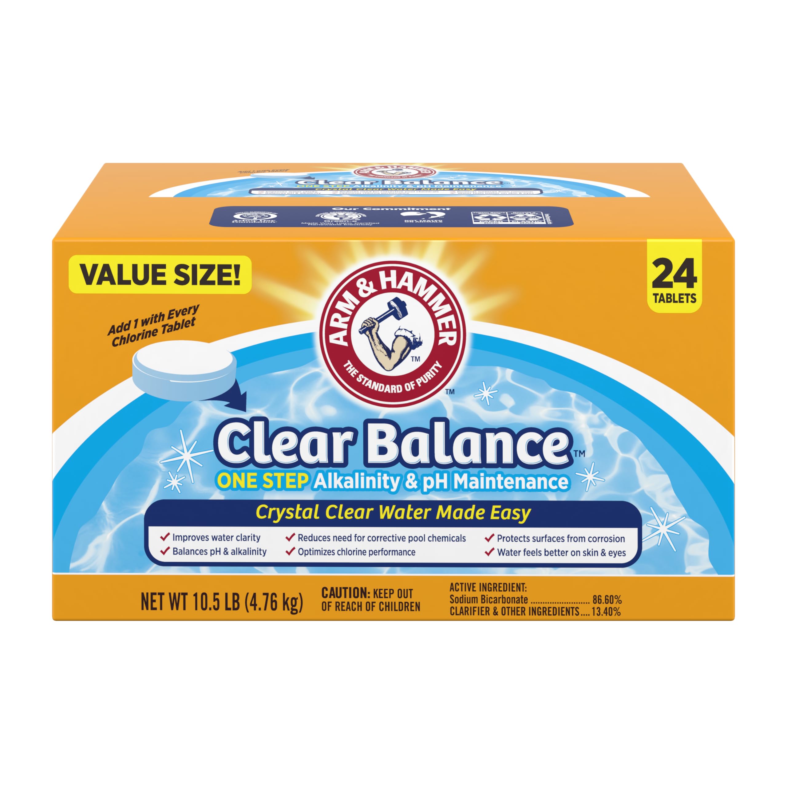 Tabletas De Mantenimiento Para Piscinas Arm & Hammer Clear Balance