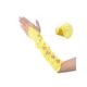 thumbnail image 3 of INSPIRE CHIC Guantes sin dedos para mujer Calentadores de brazo de satén con cuentas de lazo calado y bucle para el dedo Amarillo Talla única, 3 of 6