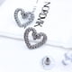 thumbnail image 2 of Aros Cisnes Corazón, Cristal Austriaco, Circón, Regalo Mujer Plateado, 2 of 10