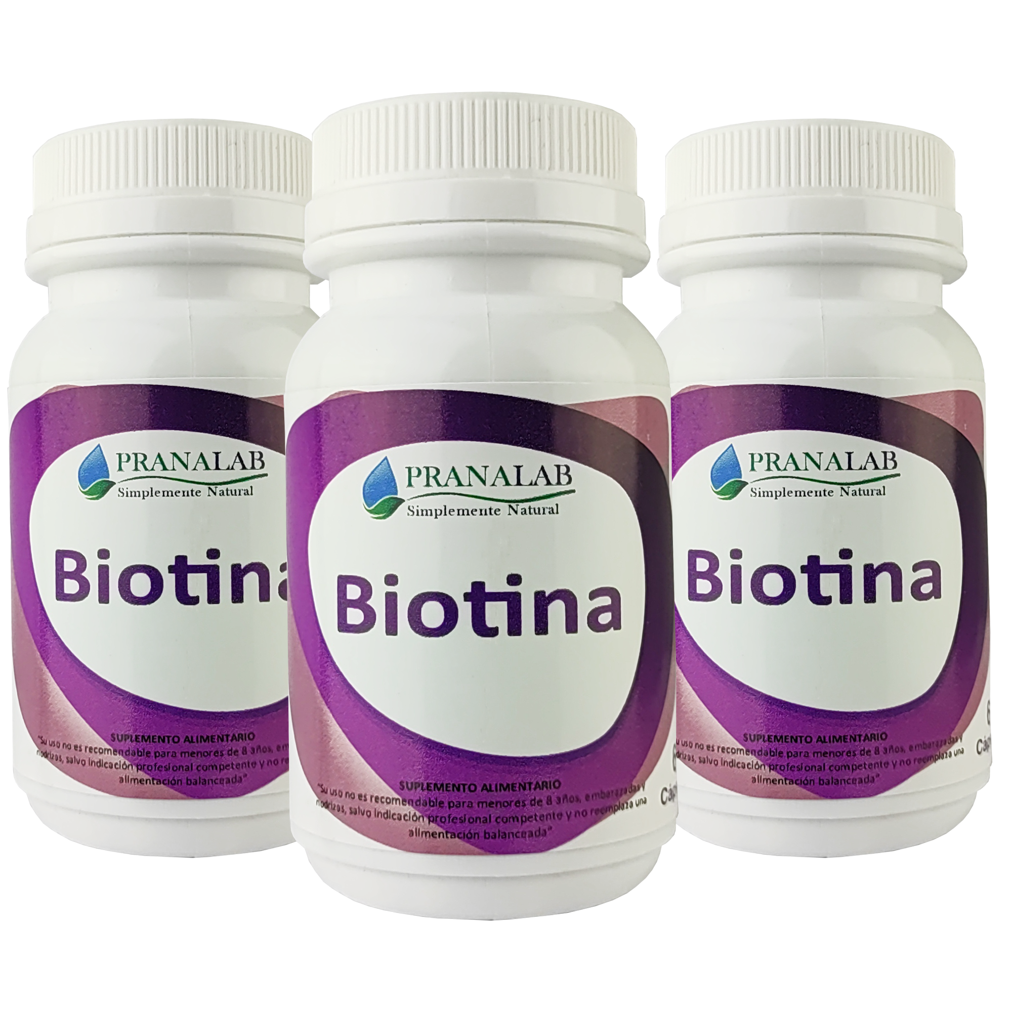Pranalab - Biotina 180 Cápsulas Pack 3 Frascos