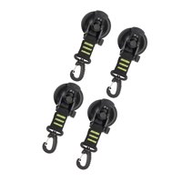 Magideal - Paquete De 4 Ganchos Con Ventosa Para Atar, Ventosa, Soporte Para Ventosa, Accesorios, Colgador Con Ventosa Con Gancho De Fijación Para Acampar En Coc Verde