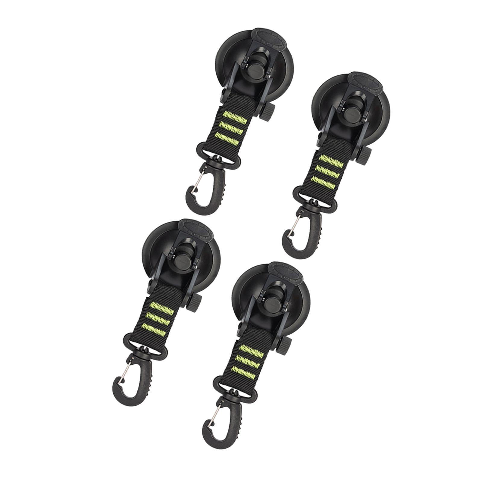 Magideal - Paquete De 4 Ganchos Con Ventosa Para Atar, Ventosa, Soporte Para Ventosa, Accesorios, Colgador Con Ventosa Con Gancho De Fijación Para Acampar En Coc Verde