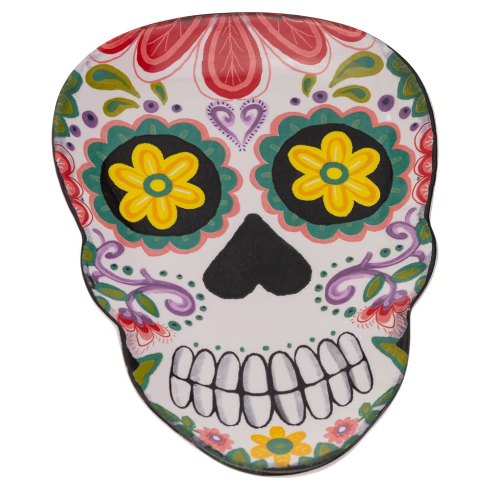 Plato De Servicio De Cerámica Boston International Día De Muertos