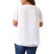 thumbnail image 5 of Blusa de Chifón de Talla Grande para Mujer de Agnes Orinda Camisa de Doble Capa Cuello Redondo Mangas Cortas con Volantes Tops Casual para Trabajo 4X Blanco, 5 of 8