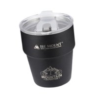 Magideal - Taza De Camping Con Tapa, Taza De Café, Té, Leche, Paredes Dobles, Taza De Agua Aislada Reutilizable Para Fiestas, Viajes, Senderismo, Actividades Al Negro