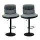 thumbnail image 1 of Pack 2 Silla de Bar Ajustable base negra y tela Estilo Nórdico gris oscuro, 1 of 6