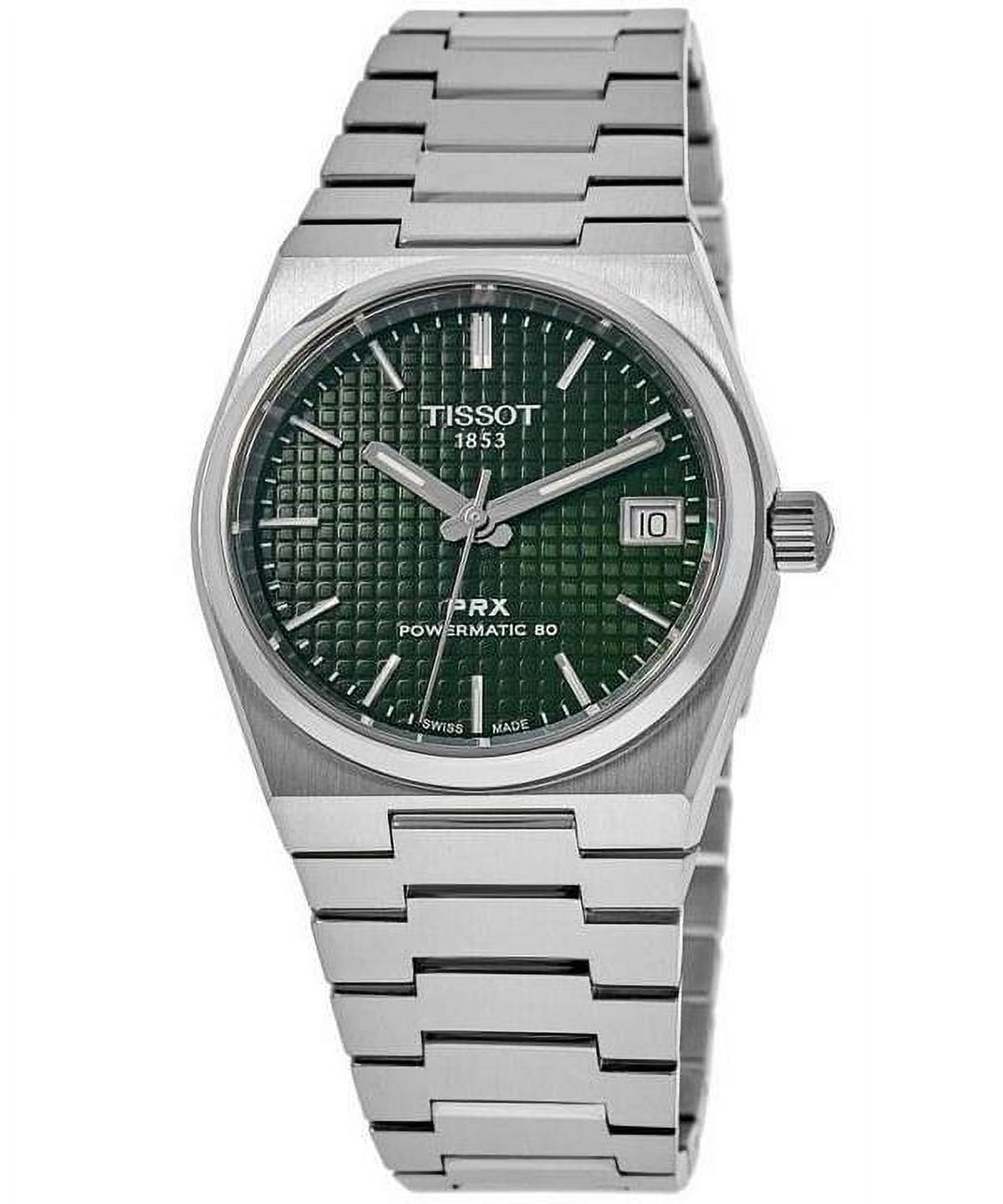 Reloj Tissot Prx T-Classic Powermatic 80 Green Dial Automatic T137.207.11.091.00 100M Unisex Watch