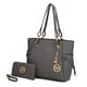 thumbnail image 1 of Cartera MKF Collection + Billetera Cuero Vegano, Carbón, 1 of 3