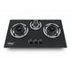 thumbnail image 3 of Cocina Encimera 3 Quemadores Gas Licuado Vidrio Negro, 3 of 6