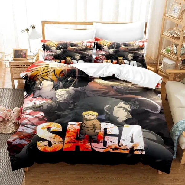 Anime Vinland Saga Bedding Set Duvet Cover Bed Set Quilt Cover Pillowcase Comforter Boys Adult Bedding Set