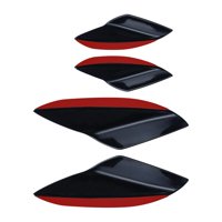 Magideal - Universal De 4 Uds. De Canards Para Alerón De Coche, Divisor De Labio Delantero, Decoración Del Cuerpo Del Coche, Alerones Delanteros, Tira Antico Negro