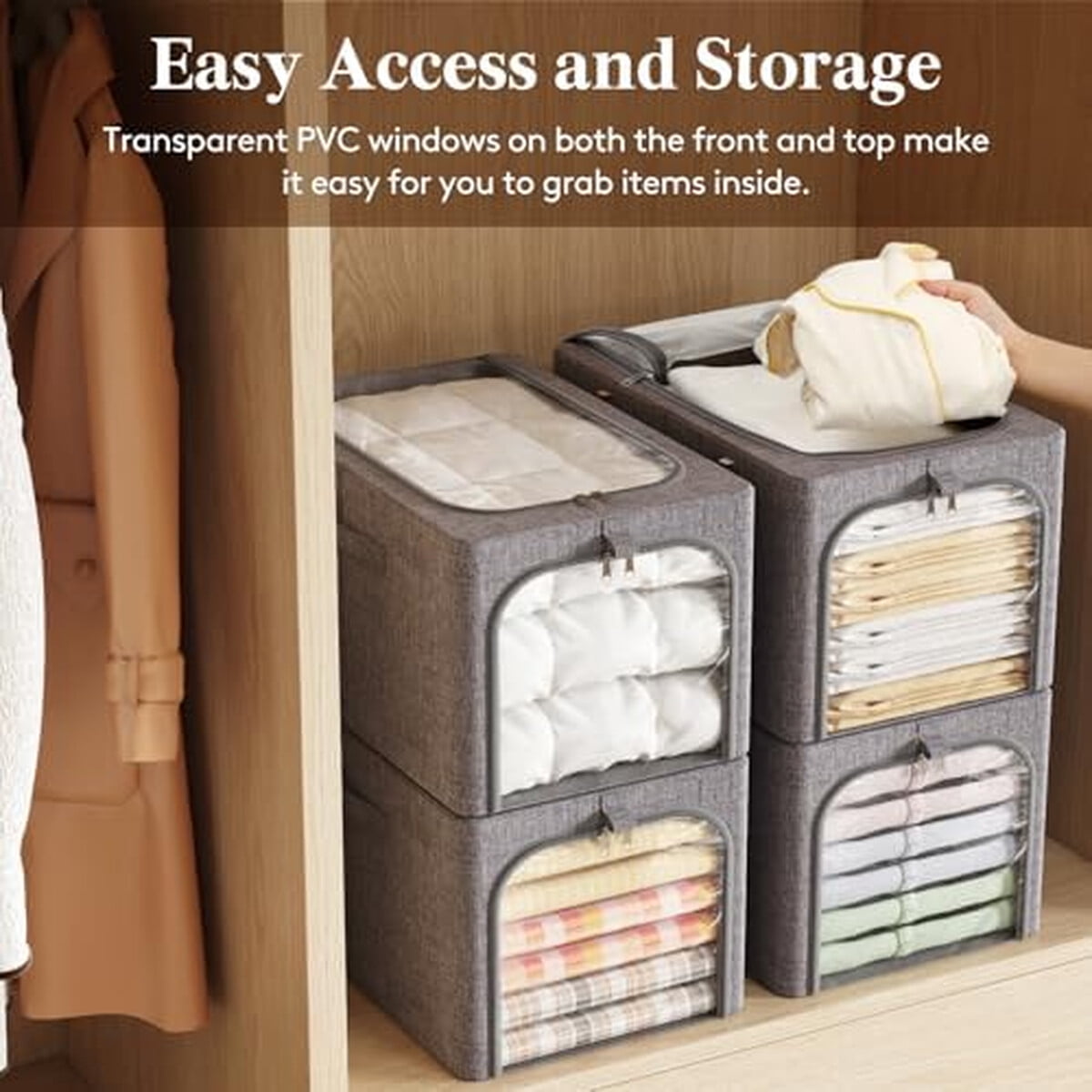 Cajas Organizadoras Lifewit 6 Unidades Marco Metálico 40l Plegables