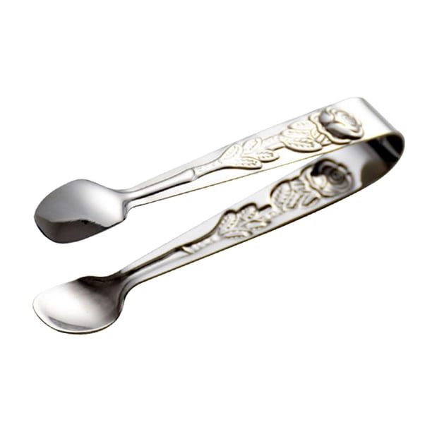 Pinzas Para Azúcar, Pinzas Para Alimentos De Rosas, Suministros Para Fiestas, Pinzas Para Hielo Para Barbacoa, Freidora De Hielo, Plata