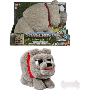 Juguete De Peluche Mattel Minecraft Dennis The Wolf Con Sonido De Alimentación