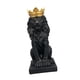 thumbnail image 3 of Figura Decorativa De León Con Corona Para Mesa, 5,7 Pulgadas De Alto, Para Hoteles, Versátil, Color Negro, 3 of 3
