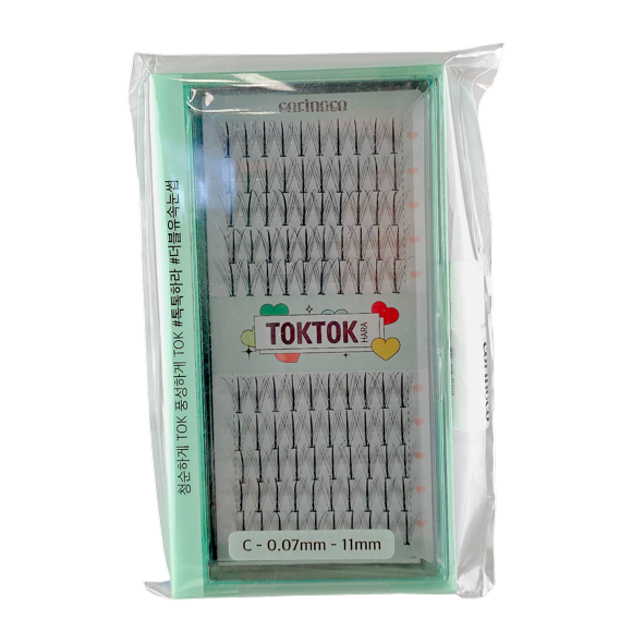 Extensión de pestañas Eyelash Coringco Toktohara W, 11 mm, 100 unidades