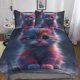 thumbnail image 1 of DSJackson Cat 3D Print Duvet Cover 3-piece Animal Quilt Cover Bedding Set with Microfiber with Hidden Zipper Closure with Pillowcases for Boys Girls Comforter Cover King, 1 of 3