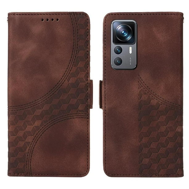 Carcasa FOXDOCK Xiaomi 12T de cuero PU, diseño acolchado clásico, protección contra caídas y rayones