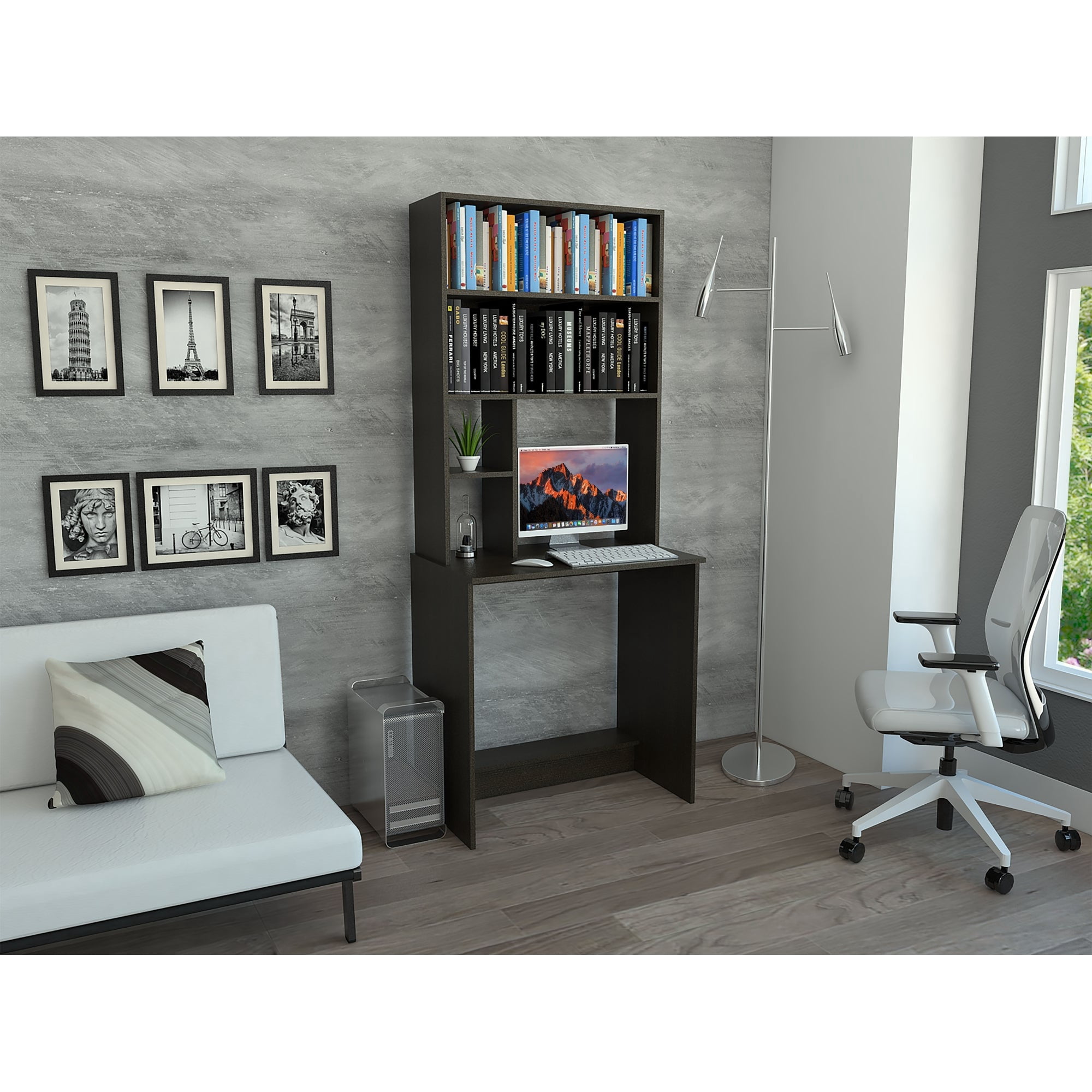 Tuhome - Escritorio Con Biblioteca Office W-75 Wengue