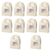 Magideal - 10X Caja De Regalo De Mariposa Y Flor, Decoración Del Hogar, Caja De Embalaje De Flores Versátil, Caja De Papel De Regalo De Flores Para Acción De Gra Amarillo Cremoso