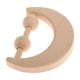 thumbnail image 1 of Cubo De Madera Mordedor Dentición Del Bebé Agarrando Juguetes Sensoriales Forma De Media Luna, 1 of 5