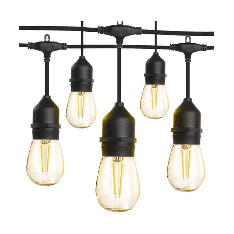 Wakeshome - Guirnalda Terraza Patio Ampolletas Incluidas Soquetes 10 Mtr