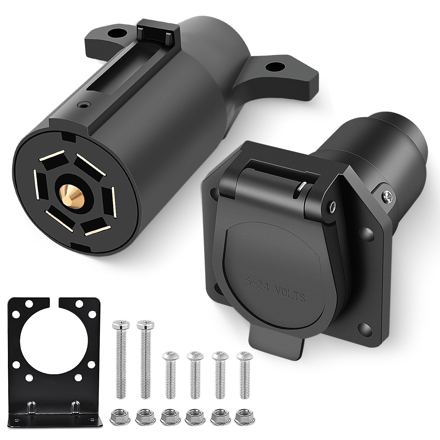 Adaptador De Cableado Para Remolque Nilight De 7 Vías Para Rv Blade A 6 Vías Redondas