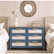 thumbnail image 3 of Cómoda "Patagua" 6 Cajones Mueble de Madera con Frentes de Lino - Azúl Marino - 120x40x90 cm, 3 of 3