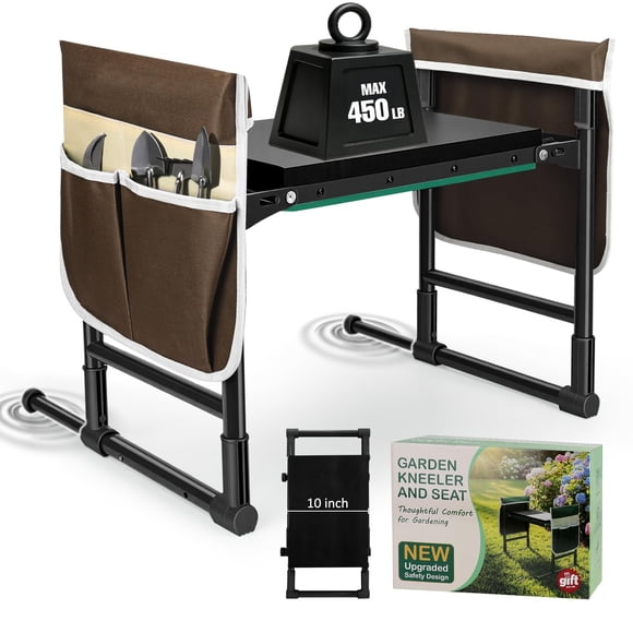 Asiento y banco de jardinería plegable RIFPOD de alta resistencia, 204 kg