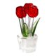 thumbnail image 1 of Figura De Rosa Para Mamá, Regalo De Rosa Para Novia, Centro De Mesa Para El Hogar, Flor De Vidrio Roja, 1 of 3
