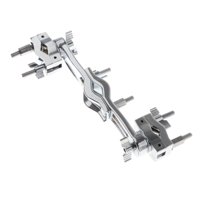 Bothyi - Hardware De Abrazadera De Estante De Tambor Práctico Para Accesorios De Instrumentos Musicales De Tambor De Jazz Estilo Plateado A