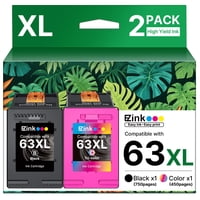 Cartuchos De Tinta E-Z Ink 63Xl En Negro Y Color Para Hp 63