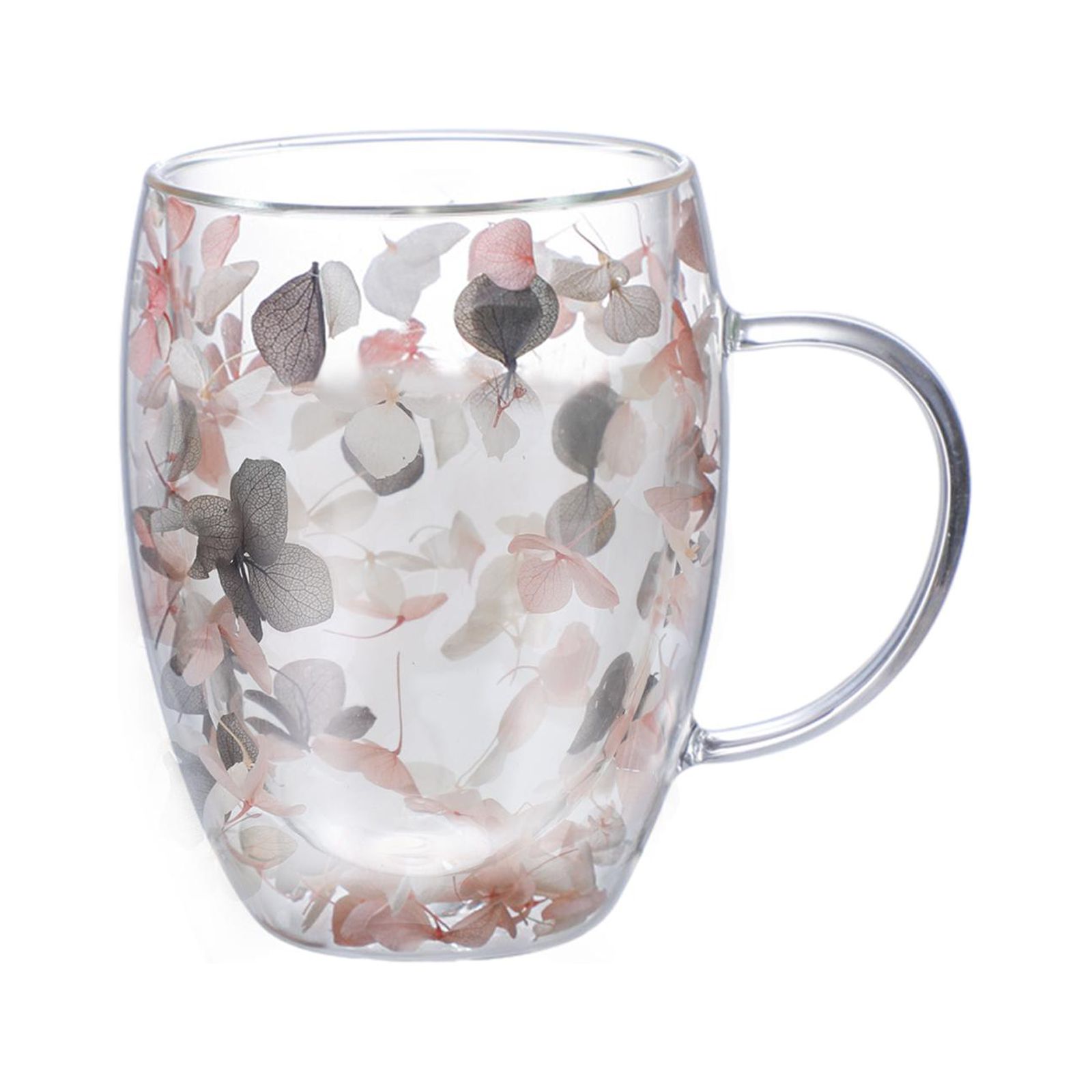 Magideal - Tazas De Café De Vidrio De Doble Pared De 300Ml, Taza De Bebida Con Asa, Tazas De Té Resistentes Al Calor, Tazas De Café Expreso Para Té, Capuchinos Y Estilo B