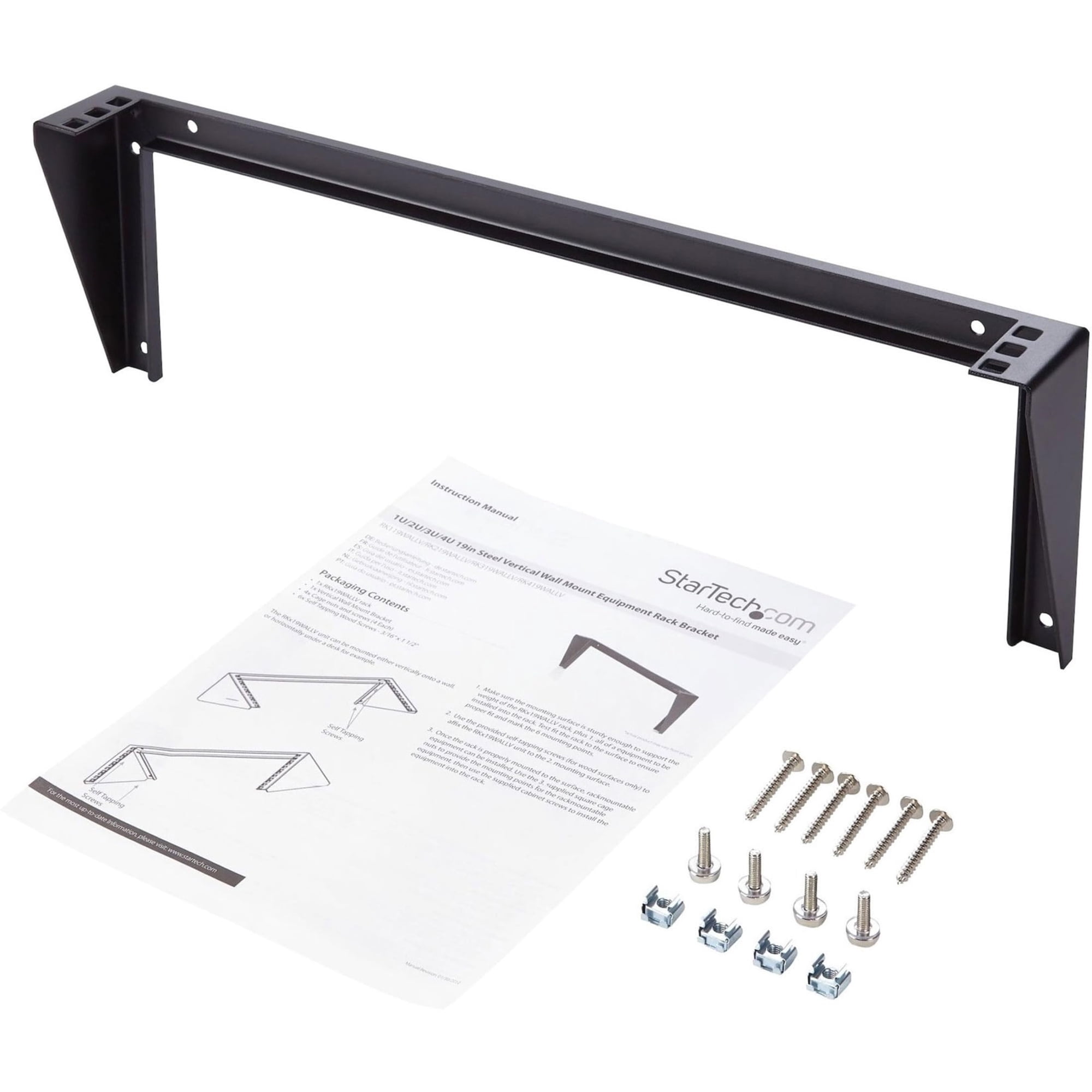 Soporte De Pared Startech.com Rk119wallv 1u 19in