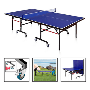 Genérico - Mesa De Ping Pong Plegable 274X152 Cm Con Ruedas