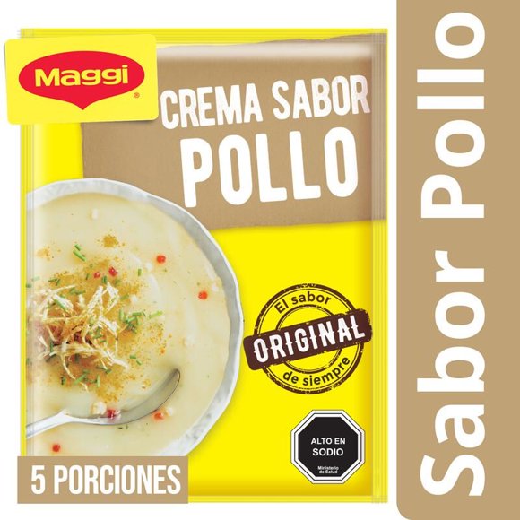 Crema Sabor Pollo (5 Porciones) Sobre, 72 g