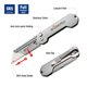 thumbnail image 3 of Cuchillo utilitario plegable WORKPRO EDC Mini cortador de cajas con clip, 3 of 8