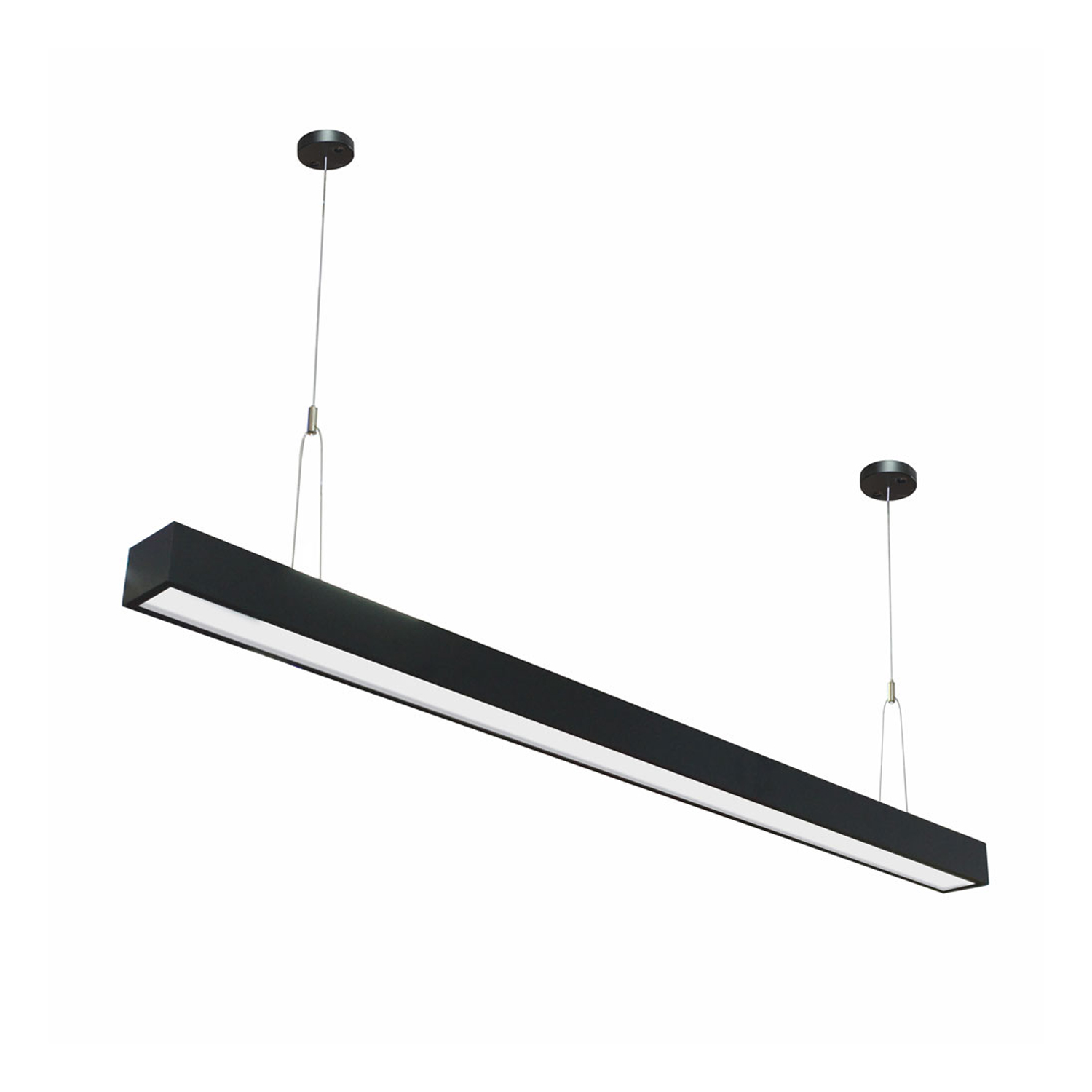 Want - Luminaria Lineal Eco 24W Colgante Negro 120 Cm - Neutro