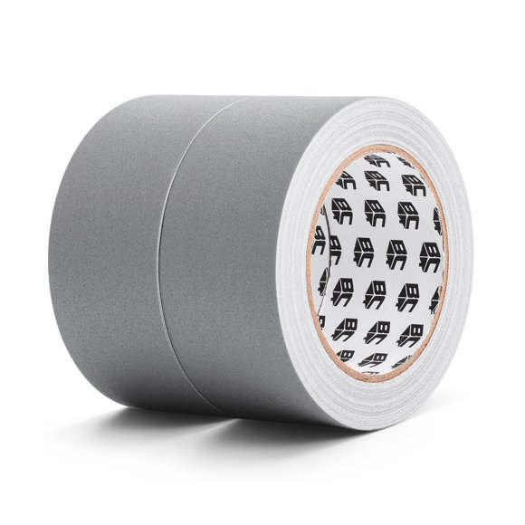 Gaffers Tape Bates, paquete de 2 unidades, 2 pulgadas x 21 m, recubiertas de polietileno gris