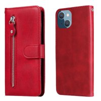 Gangxun - Funda Con Cremallera Para Iphone 14, Carcasa Cartera De Cuero Pu Con Soporte Y Tarjetero