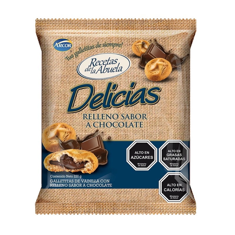 Galleta Delicia Rellena Chocolate 220 g Arcor