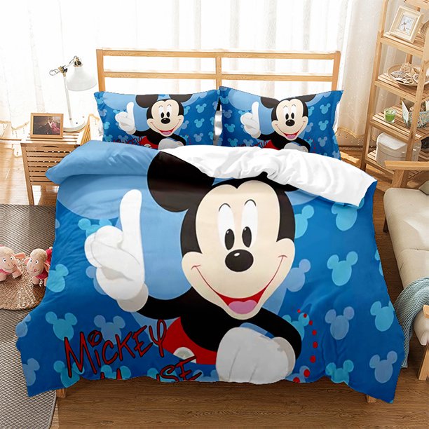 Mickey Mouse Home Pillow Cover Bedding Cover Three Piece Set For Children and Adults Bed Multi Size Bed Sheets