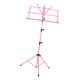 thumbnail image 1 of Trípode plegable de metal de alta calidad para soporte de partitura plegable rosa, 1 of 5