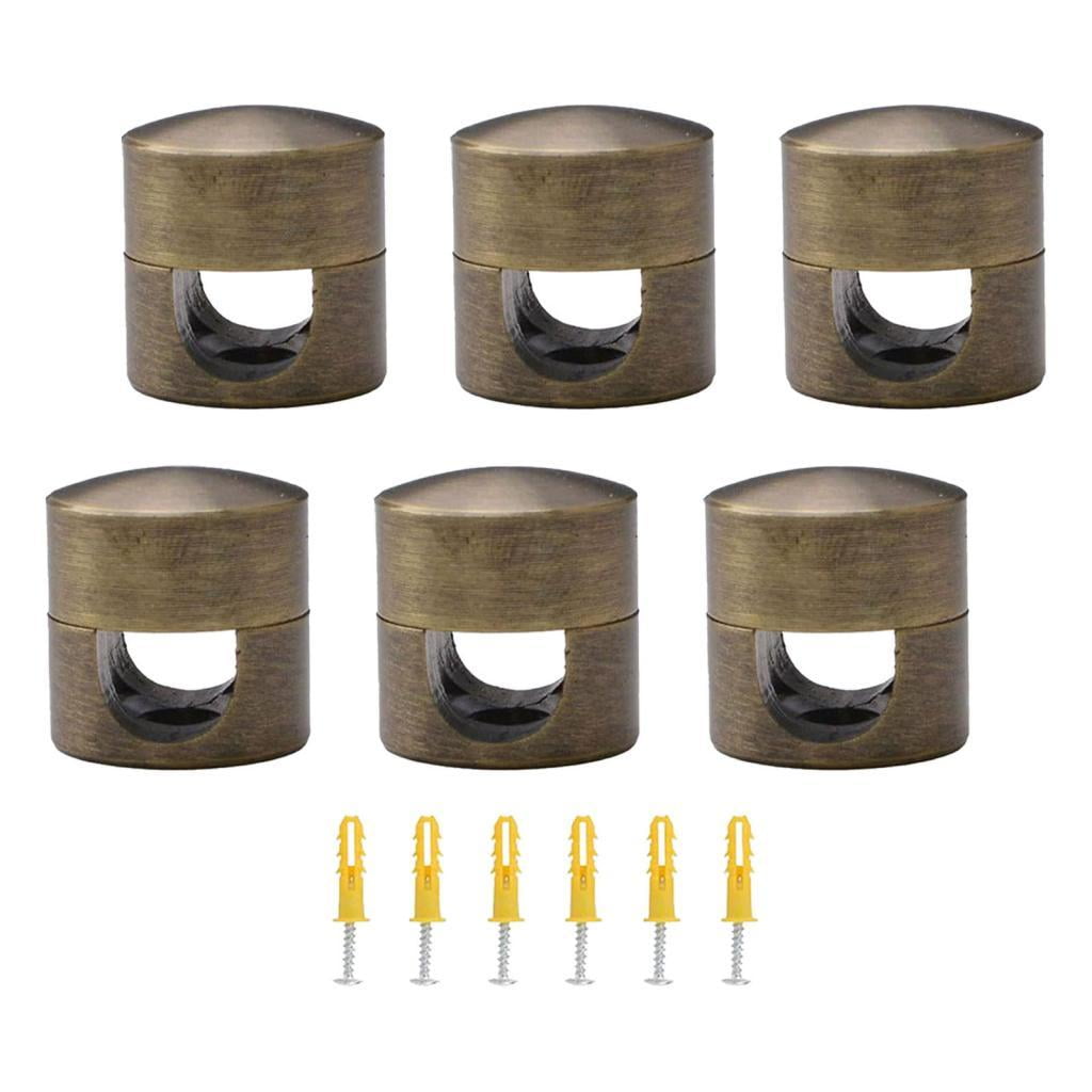 Bothyi - 6 Piezas Ganchos De Techo Modernos Para Lámpara Colgante Gancho De Cable De Fácil Instalación Marrón