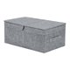 thumbnail image 1 of REGALWOVEN Cubo de Almacenamiento de Tela con Tapa y Asa para Estantes de Armario, Cesta de Almacenamiento Plegable para Organizar Ropa Libros 16.1*9.4*6.7in Gris, 1 of 7
