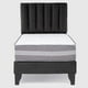 thumbnail image 3 of Cama Europea Valencia P + Respaldo Cadiz 1 PL Felpa Negro, 3 of 6
