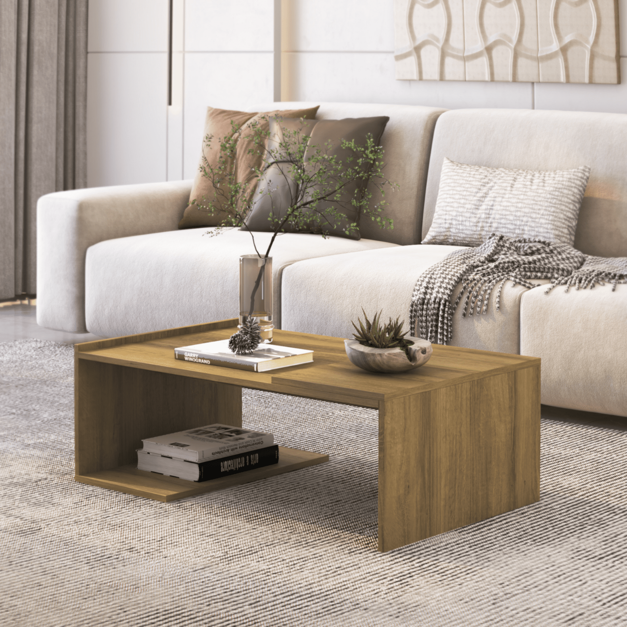 Exit - Mesa De Centro Rectangular Torino Nogal